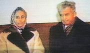 De Ceausescus tijdens het proces